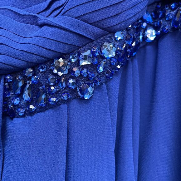 City Chic Women's Dress Size L 20 Blue Strapless Spaghetti Straps NWOT - Picture 4 of 11